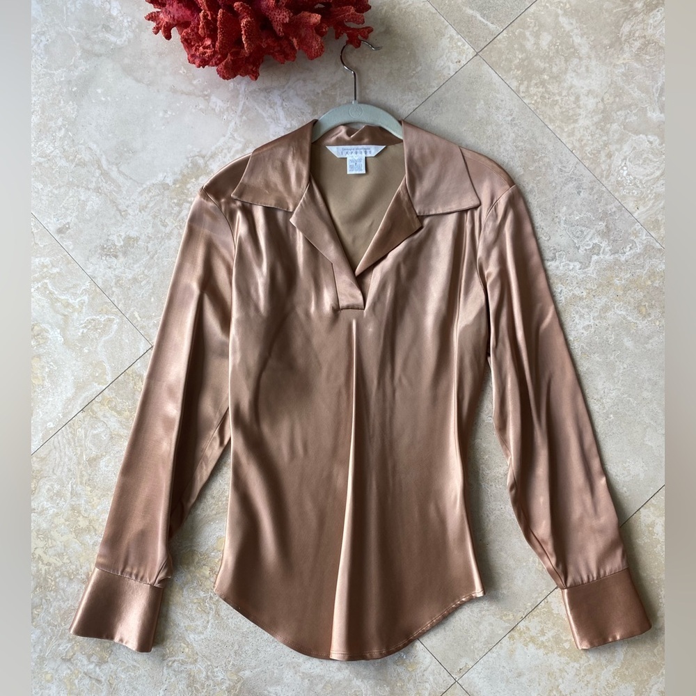 Express Bronze Satin Blouse